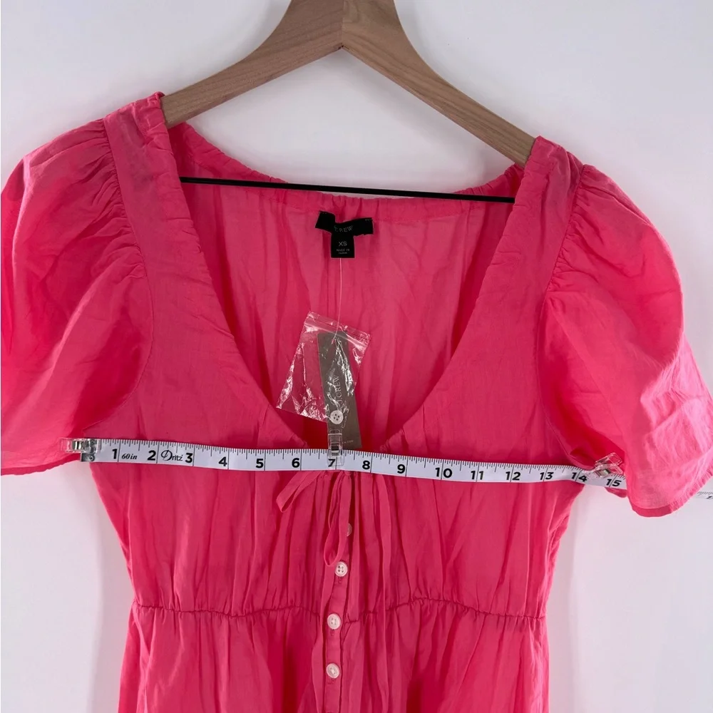 New!‎ J. Crew Cotton Voile Button Down Tiered Beach Dress Size XS